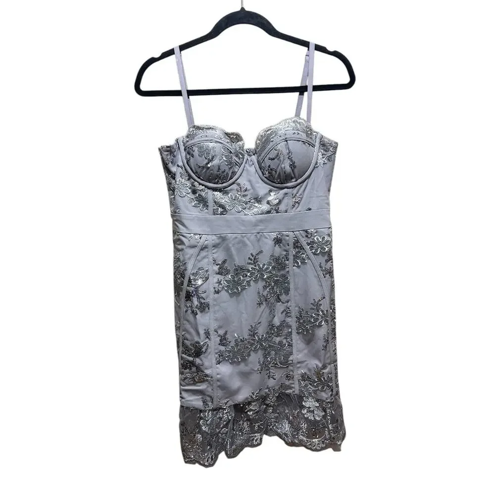Medium NBD Floral Lace Mini Dress - Picture 5 of 13